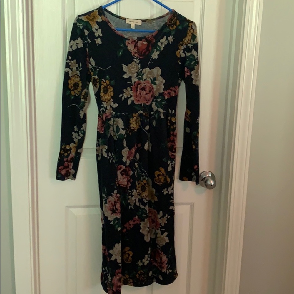 Long sleeve floral dress